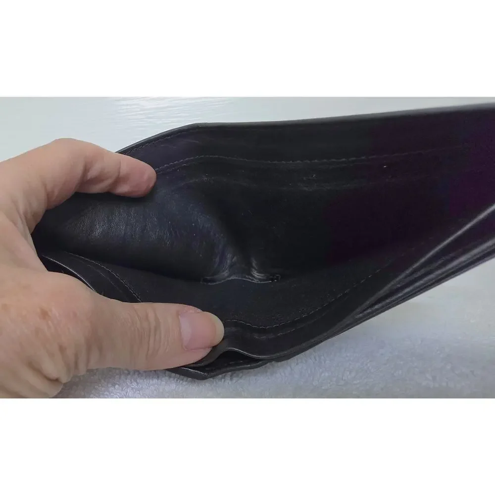 Bottega Veneta Men's Black Woven Bifold Wallet w/Card Slots Made Italy w/COA